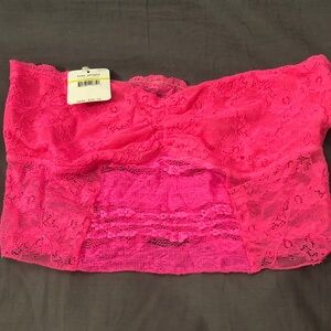 Free People Vibrant Pink Lace Bandeau